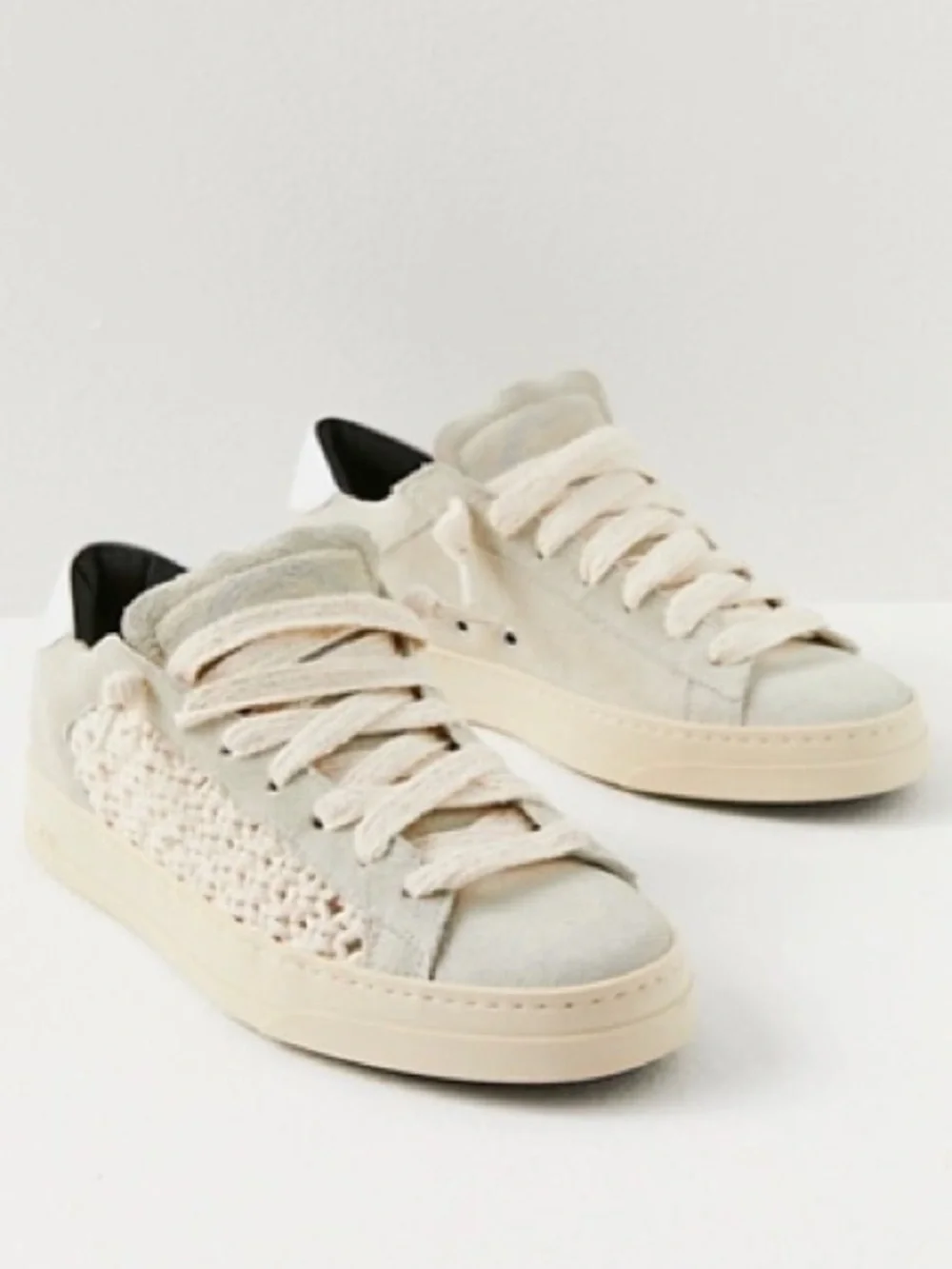 P448 Jack Macrame/Ecru Sneakers Size 36. - Picture 1 of 10